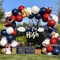 Latex Balloons Red, White & Blue Double Stuffed Balloon Arch Kit – Navy Blue, Ruby Red & Gold Garland for 4th of July, Birthday, Graduation, Veterans Day & Patriotic Parties